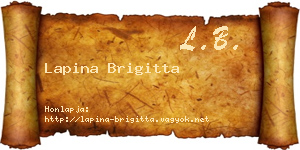 Lapina Brigitta névjegykártya